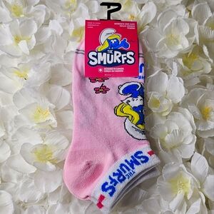 Brand New THE SMURFS Ladie's Ankle Socks By PERRI’S Socks (ONE SIZE)